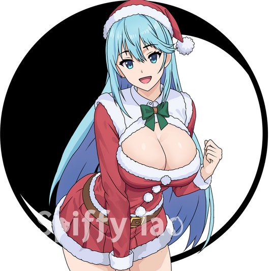 Aqua Christmas Sticker